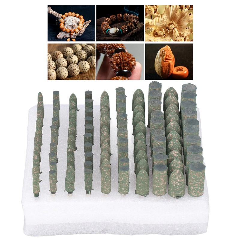 100Pcs Rubber Grinding Head Polishing Bit Various Sizes Accessory Set