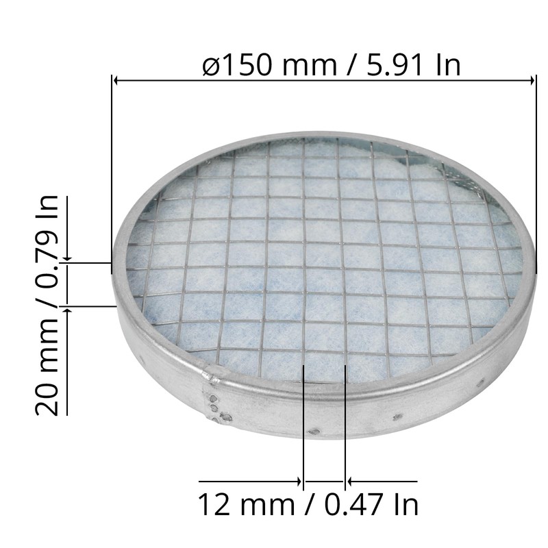 6" Inch Filter Replacement - Round Duct Filter System -