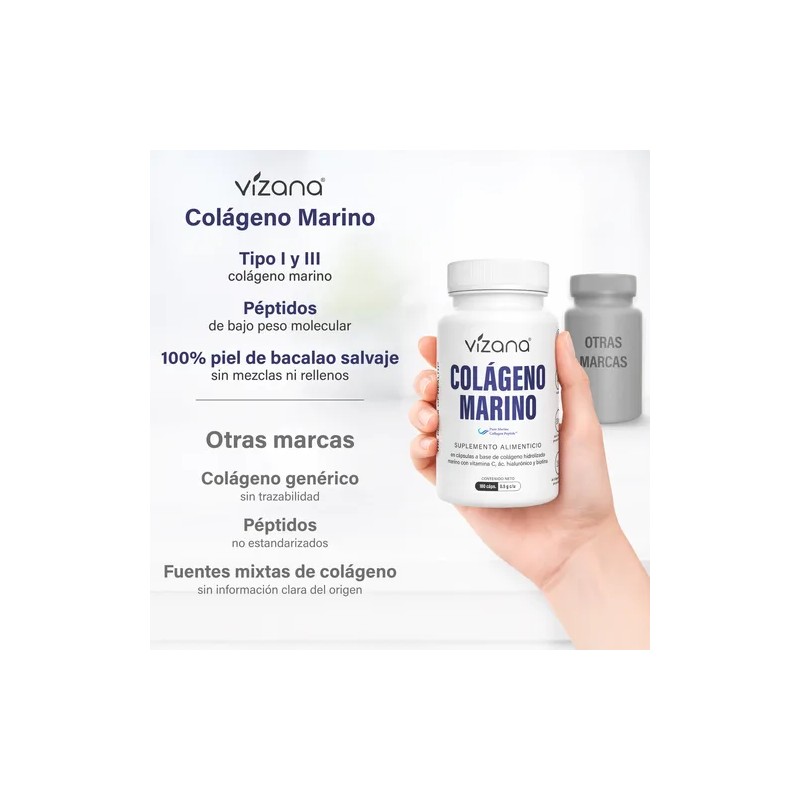 Vizana Nutrition Colágeno Hidrolizado Marino 180 Caps500 Mg