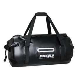 Buffalo Gear 60L Waterproof Duffle Travel Duffel Bag,Heavy Duty Dry Bag for Kayaking Boating Fishing Camping,Black