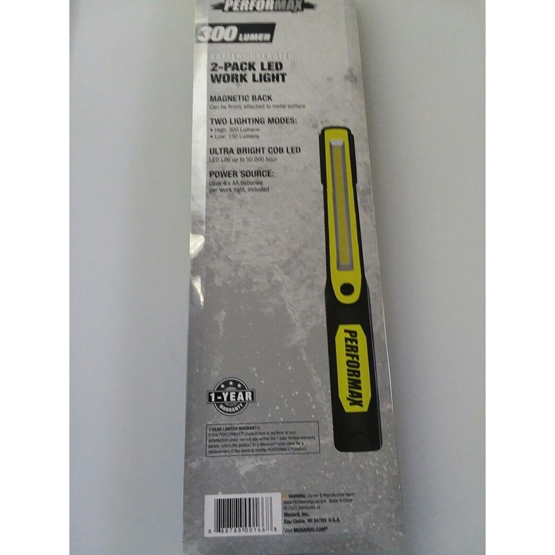 Performax 300 Lumen Handheld Work Light - 2 Pack
