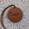 Air Flair | Leather Car Air Freshener | Blessed (Brown,