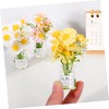 ULTECHNOVO 3 Pcs Cute Mini Flower Vases for Car Aesthetic