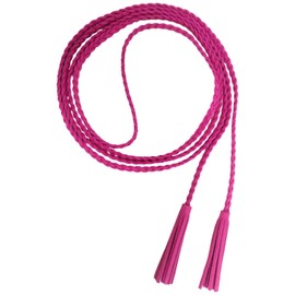 Nanxson Women Belt Waist Woven Chain Tassel Rope Belt Knitted for Dress Coat Shirt PDW0042 pink