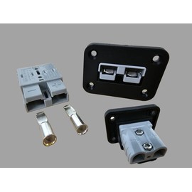 Racing 50amp Plug Mounting Panel for Anderson SB50 Series Connectors 50Amp Battery Quick Connect/Disconnect Connector Mounting Panel, Flush Mount Recessed Plate - Racewire Solutions