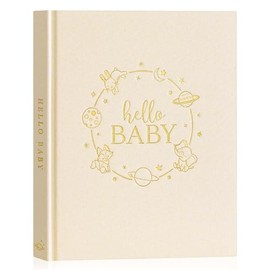Lanpn Álbum de Recuerdos de Nacimiento para Bebé, Álbum de Regalo para Nacimiento Bebé Niña Niño, 154 Páginas Hello Baby Libro de Recuerdos, Libro de Fotos para Pegar Imágenes Escribir Regalo para
