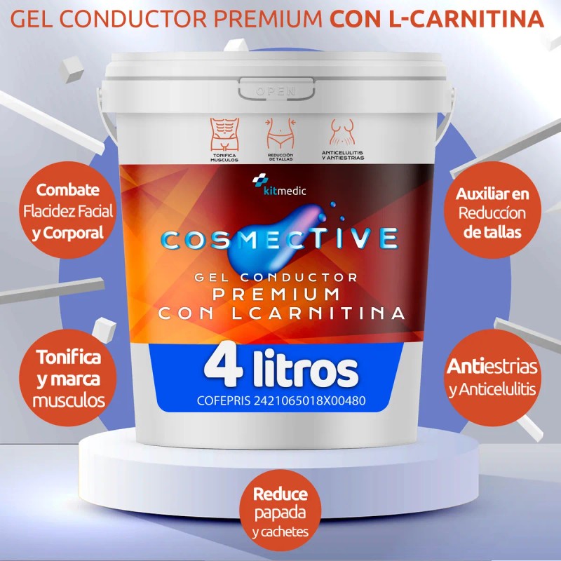 Gel Conductor Premium L-carnitina Corporal Reductivo 4litros
