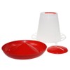 Olba B.V. Plastic Hopper Feeder with Lid, 1 kg, Red/White
