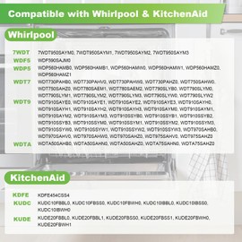 W10350375 Dishwasher Top Rack Adjuster Compatible with Kenmore Whirlpool Dishwasher, Replaces 3516330 AP5957560 PD00007293 W10250159 EAP10065979 W10712395 Upper Rack Parts