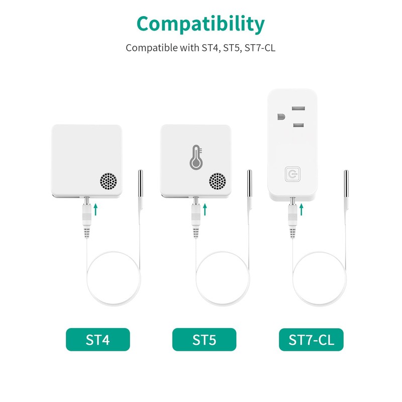 MOCREO Waterproof ST4/ST5 Probe Replacement with Built-in DS18B20 Temperature Chip,