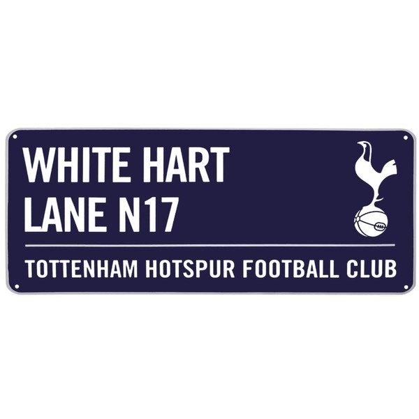 Official Tottenham Crest Football Stadium Metal Street Sign (40cm x 18cm)