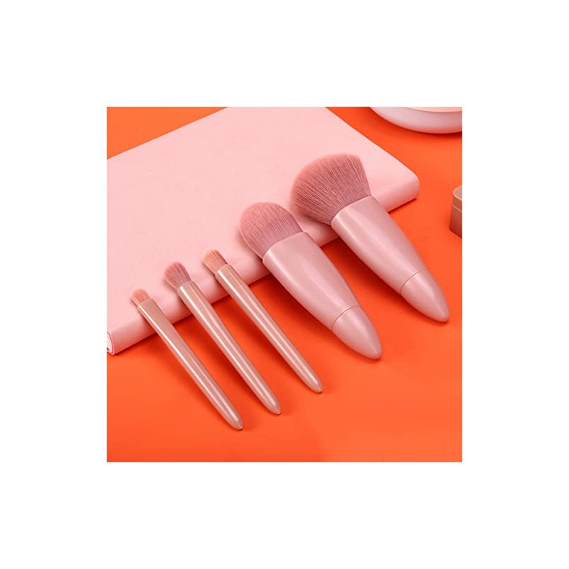 Pinceles de maquillaje Conjunto 5pcs Multi-Function con espejo suave pelo