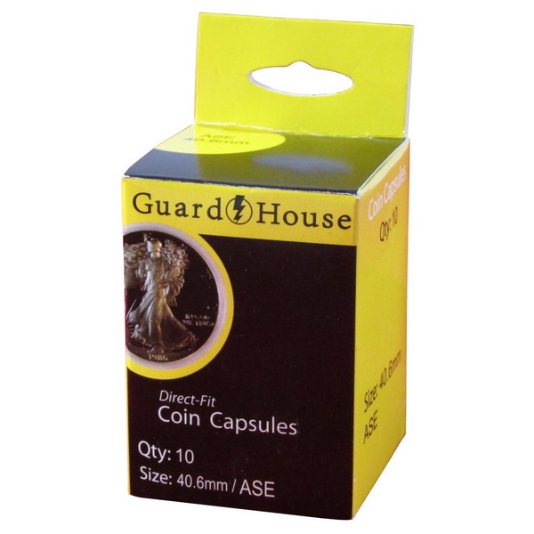 Guardhouse Box of 10 Direct Fit 40.6mm Coin Holders SILVER EAGLES
