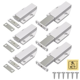 Push to Open Magnetic Pressure Door Opener Jiayi Pack of 6 Heavy Duty Cabinet Door Opener Tip On for Doors Fitting Furniture Drawers Pressure Opener Cabinet Door Opener Magnetic Catch Pressure Door