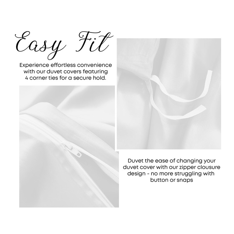 LINENWALAS 100% Organic Bamboo Small Double Core Bedding Set for