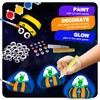 wenrescry 12 Pieces Stones Painting, Glow-in-the-Dark Stones Painting Set for