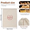 FwQoFvk 2 Pcs Bread Bag with Beeswax Lining, Reusable Cotton