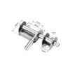 LOYELEY 2PCS Round Bar Latch Stainless Steel Sliding Latch Lock