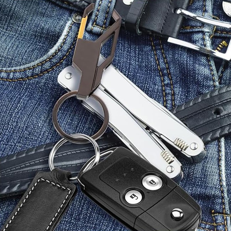 MOLIMOLI Carabiner Key Ring Set with 2 Sturdy Key Rings