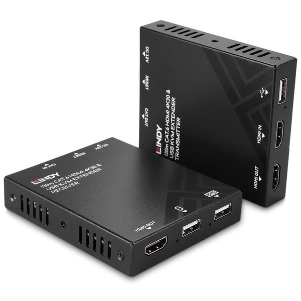 LINDY 120m Cat.6 HDMI 4K30 & USB KVM Extender