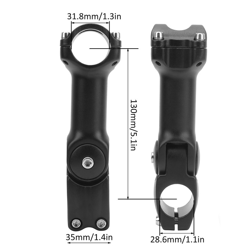 31.8x30mm Bicycle Angle Adjustable Handlebar Stem Riser Aluminium Alloy Sturdy