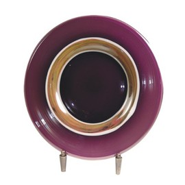 Dale Tiffany AG500284 Melrose Decorative Charger Plate with Stand, 20-Inch Diameter