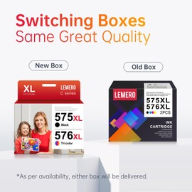 Lemero PG 575XL CL-576XL Cartridges Compatible with Canon Printer Cartridges 575 576 XL Multipack PG 575 XL CL 576XL for Canon TR4750i TR4751i TS3550i TS3551i (Black, Colour)