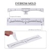 100 Pack Eyebrow Ruler with 2 Eyebrow Cutters, Eyebrow Stickers,