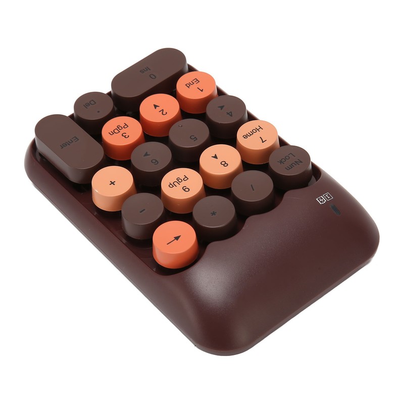 2.4GHz Wireless Numeric Keypad 18 Keys Retro Color Round Keycaps