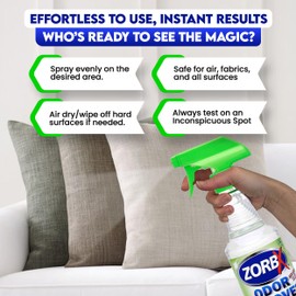 ZORBX Unscented Odor Eliminator for Strong Odor 16 oz - Pack of 2 - Used in Hospitals & Healthcare Facilities - Advanced Trusted Formula, Fast-Acting Odor Remover Spray for Dog, Cat, House & Carpet