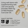 Sports Research® Omega-3 Wild Alaskan Cod Liver Oil 1000mg with
