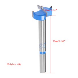 TA-VIGOR Forstner Drill Bit 23mm, Tungsten Carbide Wood Hole Saw Auger Opener for Woodworking Hinge Hole Drilling Boring Bit Cutter Blue