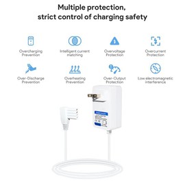 for 5V AC Adapter Moog Zevex Enteralite Infinity Pump Charger Moog Enteralite Infinity Pump Power Supply for Zevex Infinity Orange Pumps DC Power Cord White