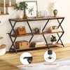 ALLSTAND 55" Console Sofa Table with 3 Tier Storage Shelves,