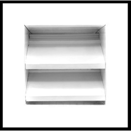 6"w X 6"h Aluminum Outdoor Weather Proof Louver - Rain & Waterproof Air Vent With Screen Mesh - HVAC Grille - White [Outer Dimensions 7.75”w x 7.75”h]