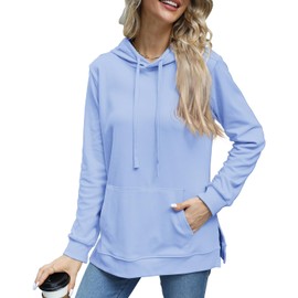 Beimuc XL Sky Blue Hoodies for Women 2025 Fashion LightWeight Casual Long Sleeve Sweatshirts Pullover Christmas Hoodie Tops with Pockets