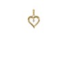 14K Yellow Gold CZ Heart Pendant YC1512