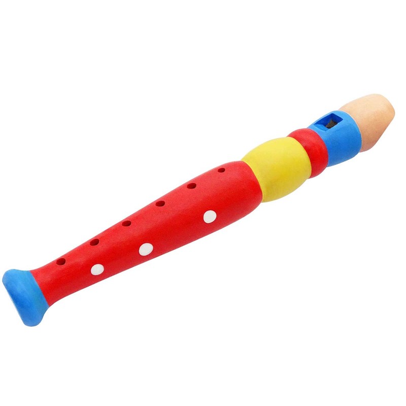 Keepdrum Wooden Flute Kids Musical Toy Red