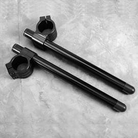 Akozon 43mm Universal Motocicleta Clip en el Manillar de Aluminio Horquilla Mango Separado Set, Kit Semimanillares del Moto Tenedor (Negro)