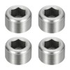 sourcing map 4Pcs Male Thread Socket Pipe Plugs, M27-1.5x17mm Stainless