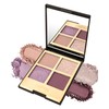 4 Colors Eyeshadow Palette, Pink Green Smokey Matte & Glitter