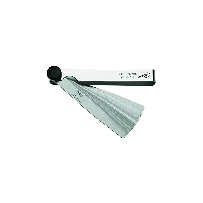 Helios_preisser Feeler Gauge 20 Sheets 0.05-1.00 mm 100 mm