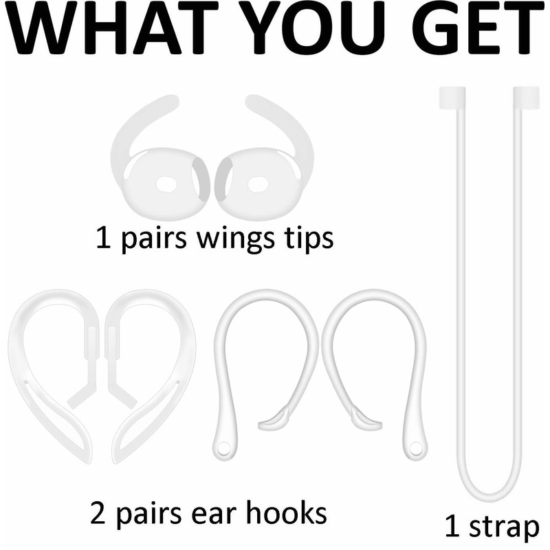 A-Focus Anti-Slip Set for AirPods 4 Silicone Adjustable Ear Hook