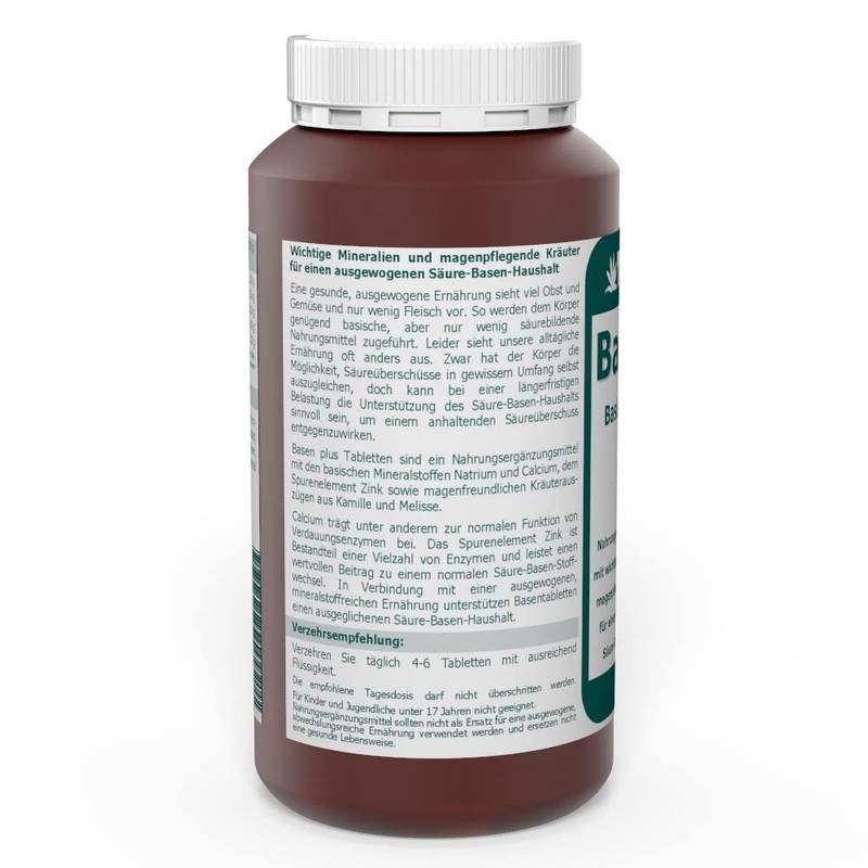 Basen Plus Tabletten 250 Stk - Basische Mineralkräuter Tabletten