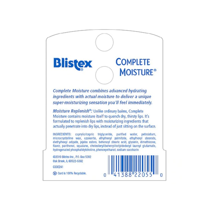 Blistex Complete Moisture Lip Protectant 0.15 oz (Pack of 5)