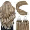 YoungSee Micro Ring Extensions, Real Hair, Light Brown, Micro Ring