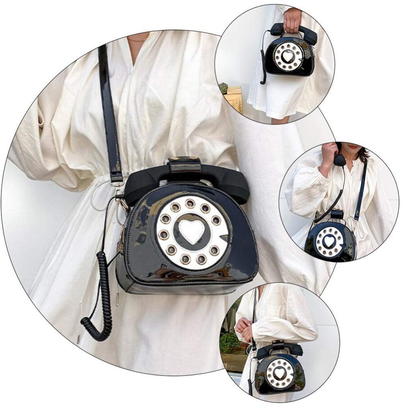 VALICLUD Shoulder Bag Phone Shaped Handbag Retro Top Handle Bag