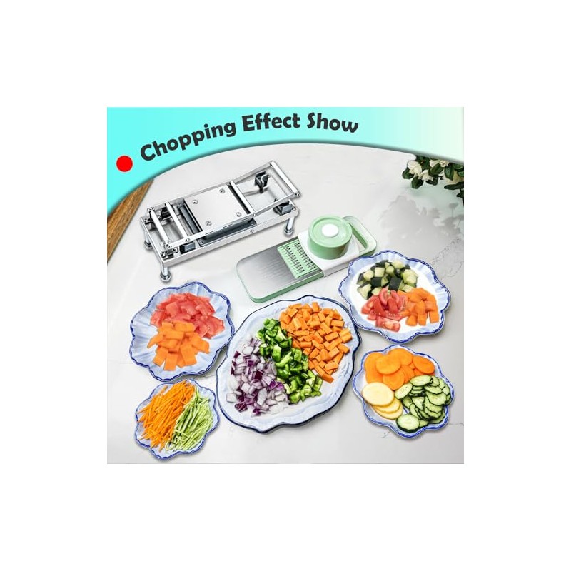 Picador de verduras de acero inoxidable con 10 cuchillas, cortador