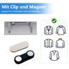 HAFRILY Pack of 20 Name Badges for Clothing, Magnet, Aluminium