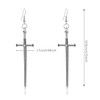 WUWEIJIAJIA Unique Retro Gothic Long Sword Hook Earrings Vintage Silver